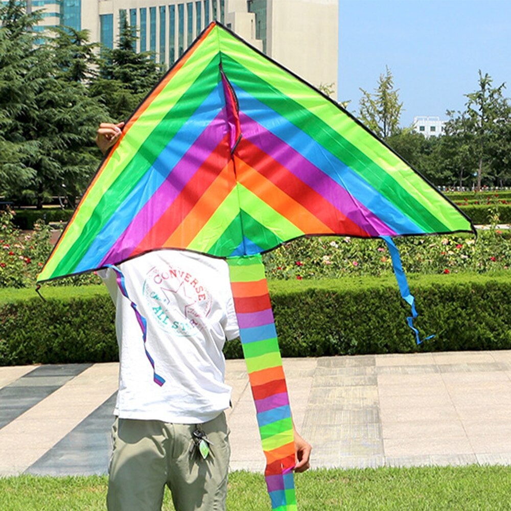 Colorful Kite Long Tail Nylon Outdoor Kites Flying... Grandado