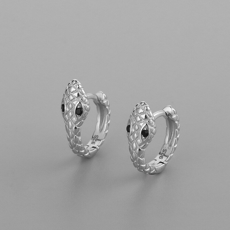 Allergieprävention: 925 ohrstecker aus sterlingsilber für damen, koreanischer schlangen-ohrschmuck für partys: Silber