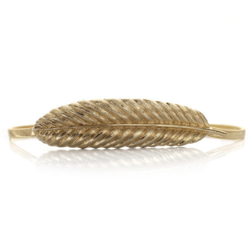 Blätter Metall Gürtel für Frauen Dünne Gold Silber Gürtel Weiblichen Damen Gürtel Kette Taille Band Schnalle Gürtel Cummerbunds: Blatt