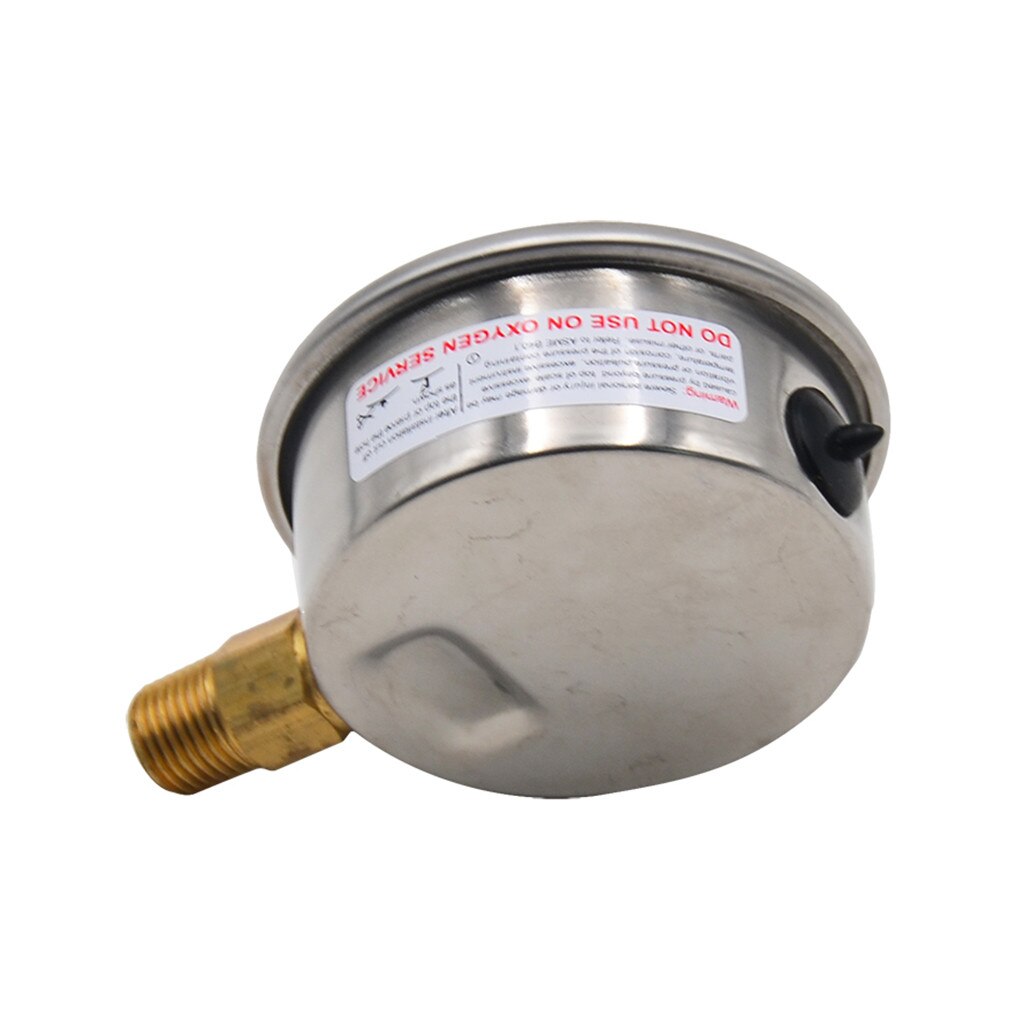 Medidor de presión de combustible lleno de líquido hidráulico de acero inoxidable plateado 0-3500 Psi latón 1/4 Npt Macho 55mm ideal para medir # N