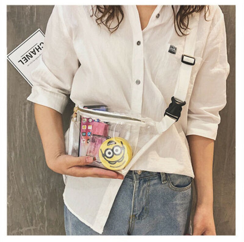 sac banane femme PVC pochette transparente ceinture taille Bum sac taille téléphone poche