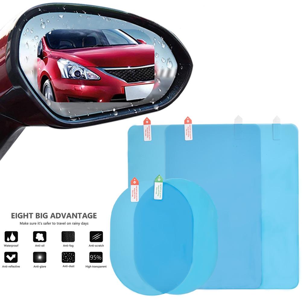 Film de protection imperméable pour rétroviseur de voiture, 2 pièces, Anti-brouillard, imperméable, accessoires autocollants