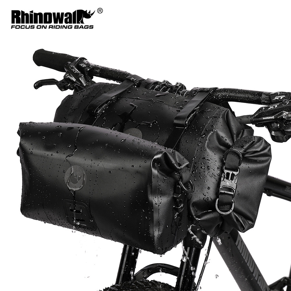 Rhinowalk Neue Fahrrad Tasche Wasserdichte Fahrrad Lenker Tasche Vorderseite Rahmen MTB Große Kapazität Lagerung Rucksack Radfahren Zubehör