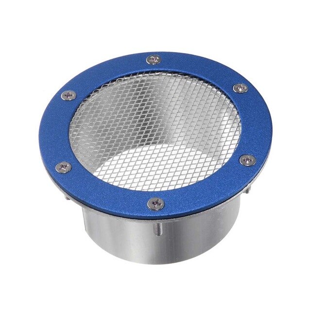 Car Inlet Air Duct Racing Grille Bumper Vent Universal Metal: Blue