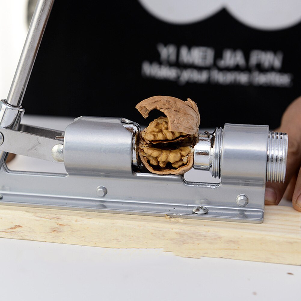 Herramientas de prensa manual para tuercas de Metal, utensilio de cocina con mango de madera, fácil apertura