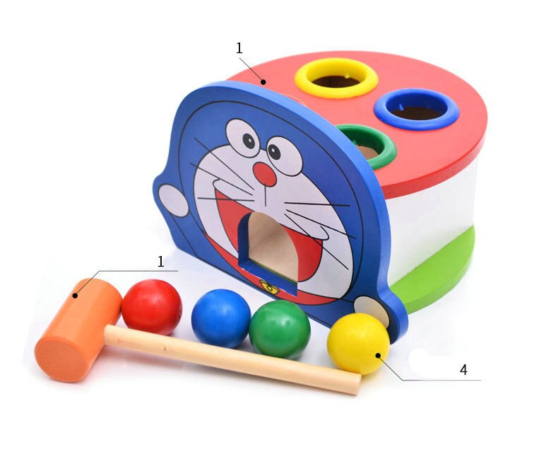 Cartoon Animals Wooden early childhood education toys, Baby educational hamster toy,hammer beat games kindergarten supplies