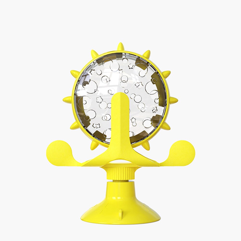 Interactive Treat Leaking Toy for Small Dogs Original Slow Dog Feeder Funny Dog Wheel Pet Products Accessories for: Yellow / With Box
