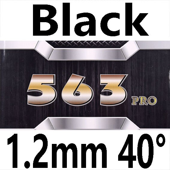 729 amistad 563 PRO (563 Provincia, especial de Pips-out) Ataque de goma de tenis de mesa con esponja de Ping Pong: BLACK 1.2MM H40