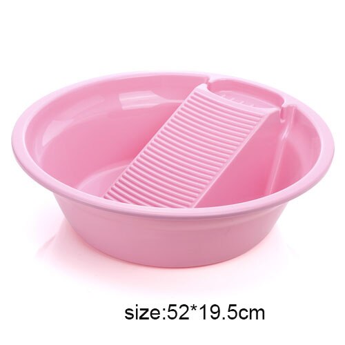 Baignoire en plastique lavabo bassin épaissi baignoire Sudsy baignoire à lessive bassin épurateurs produits de blanchisserie ménagers accessoires: Pink-L