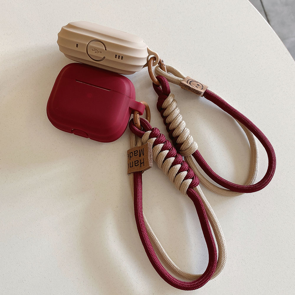 Funda de silicona suave Simple con correa de mano sonriente para auriculares Apple Airpods 4 1 2 Pro 3 Funda protectora inalámbrica Bluetooth