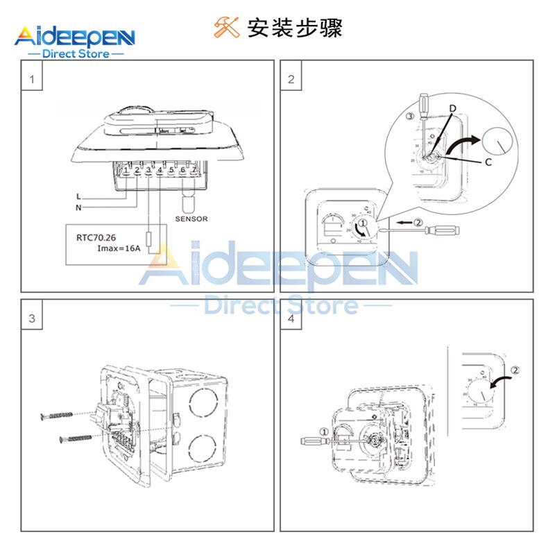220v 230v 16a elektronische vloerverwarming kamerthermostaat vloerverwarming temperatuurregelaar warme regelaar schakelaar voor smart home
