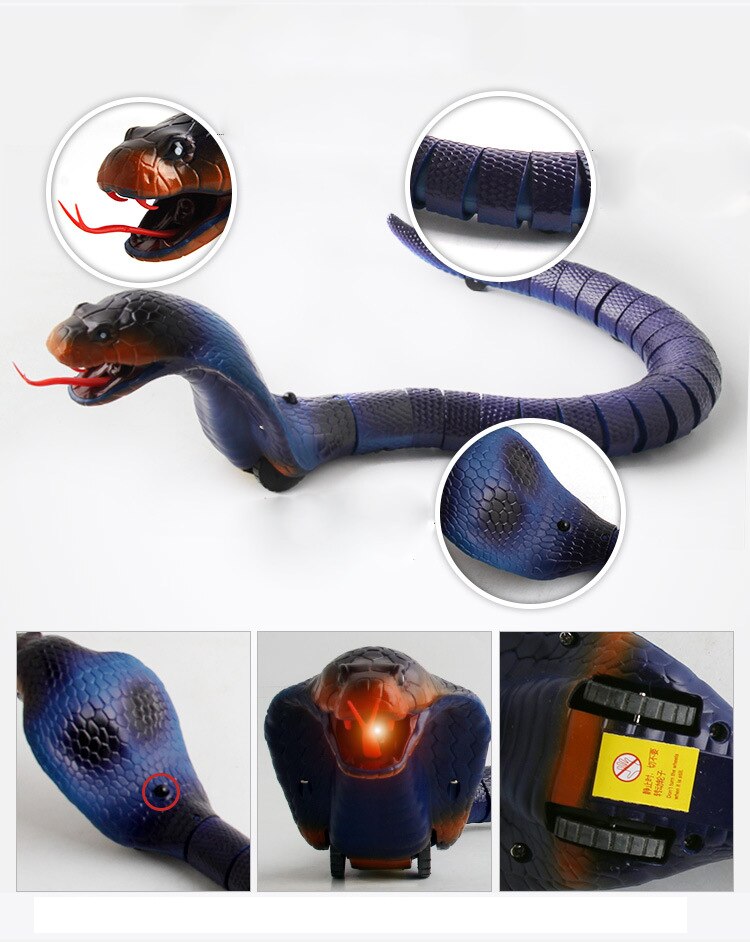 Robots de serpiente a Control remoto para niños y niñas, juguete de simulación de broma, Cobra eléctrica, de 5, 6, 7 y 8 años