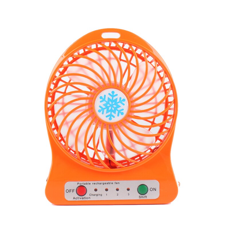 Draagbare Mini Fans Usb Opladen Kleine Ventilator Student Outdoor Zomer Luchtkoeler Mini Draagbare Handheld Opladen Kleine Ventilator: Oranje