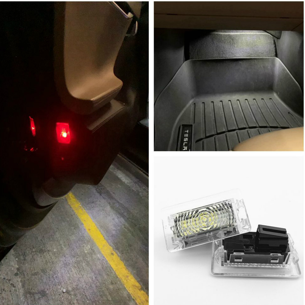 Ultra-heldere WITTE LED (Clear Lens) hoge Output Interieur Licht Auto Deur Lamp Puddle Kofferbak Licht Kit voor Tesla Model 3 S X (2 STUKS)