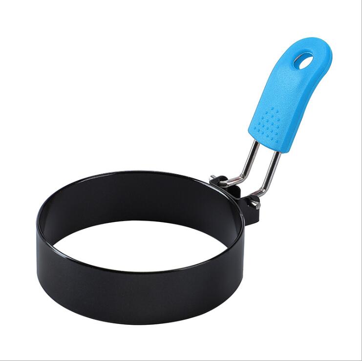 Egg Ring 2.95 Inch Egg Ring with Anti-scald Handle with Oil Brush Nonstick Coating Breakfast Tool for Egg Frying Shaping: Blue