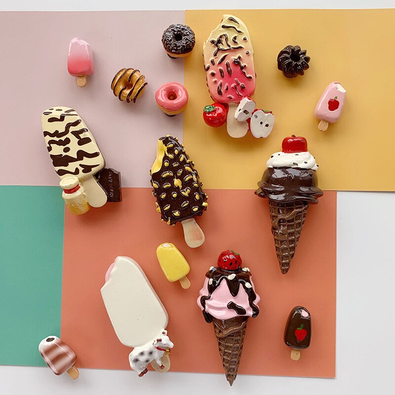 Creatieve Koelkast Stickers Kinderen Ijs Driedimensionale Hars Koelkast Magneet Koelkast Decoratie