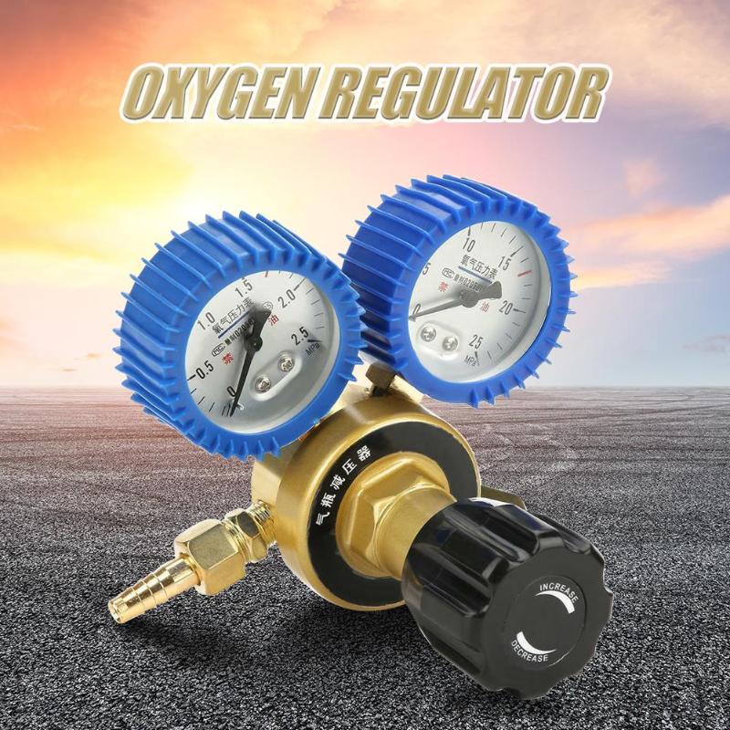 0-25Mpa Argon Lassen Regulator Uitstekende Metalen Zuurstof Flowmeter Shock-proof Gas Drukregulerende Stabiele Uitlaatdruk