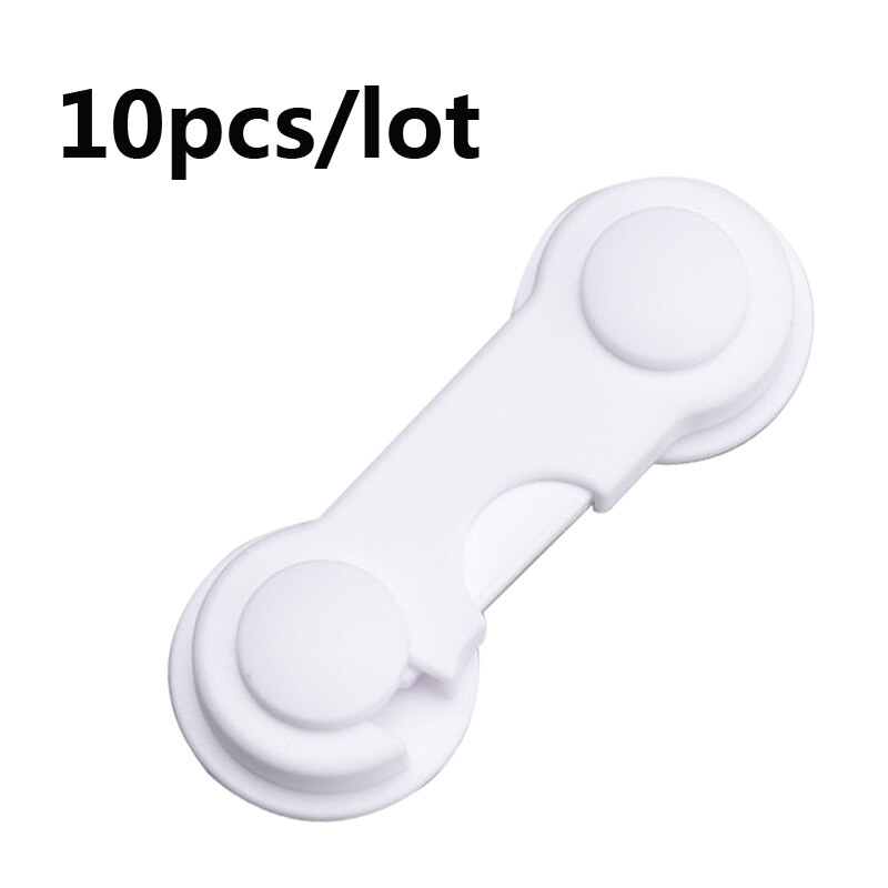 QWZ Child Safety Cabinet Lock Baby Proof Security Protector Drawer Door Cabinet Lock Plastic Protection Kids Safety Door Lock: 10pcs white