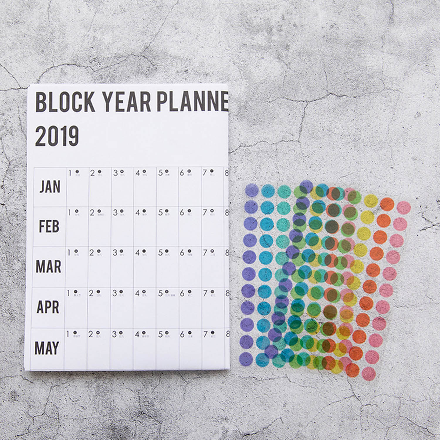 Blok Jaar Planner Dagelijkse Plan Papier Muur Kalender Met 2 Vel Eva Mark Stickers Voor Office School Thuis Agenda escolar