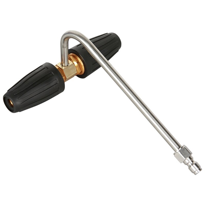 High Pressure Lotus Nozzle Double-head Rotatable Turbo Nozzle Gutter Cleaner Attachment for Pressure Washer Cleaning