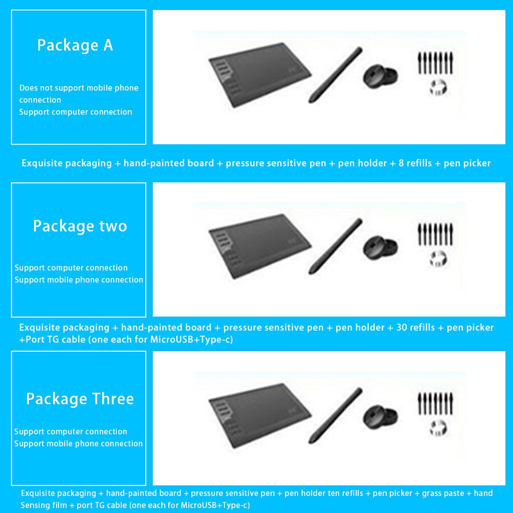 VINSA VIN1060PLUS Graphic Drawing Tablet 8192 Levels of Pressure Digital Pen Tablet with Battery-Free Stylus 14inch