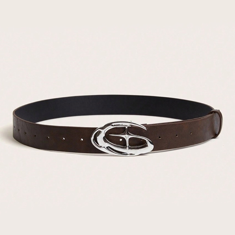 Corrente cintura fina simples fivela redonda para mulheres casual usar cinto decorativo cinto magro vestido jóias