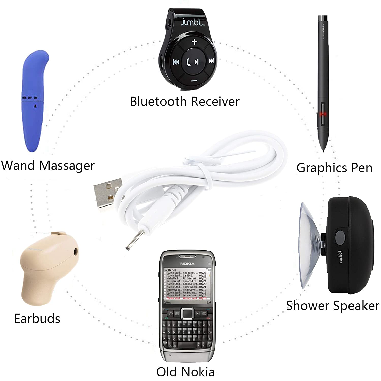 Chargeur USB de remplacement, 2 pièces, avec stylet, pour tablette, stylo Huion P80/PE330/PF150, avec câble USB de 2.0mm