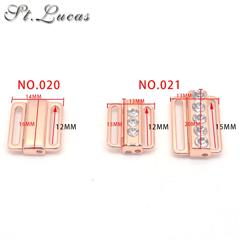 2 stks/partij zilver goud Rechthoek Tape Sluiting Haak &amp; Sluiting Strass beha gesp Taille Extenders Naaien Kleding Beha Clip haak