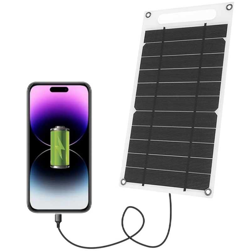 Solar Panel 5V 10W USB Type-C Charge Portable Flexible Kit Lightweigh Mini System For Phones Car Camping Hiking Power Banks IP65