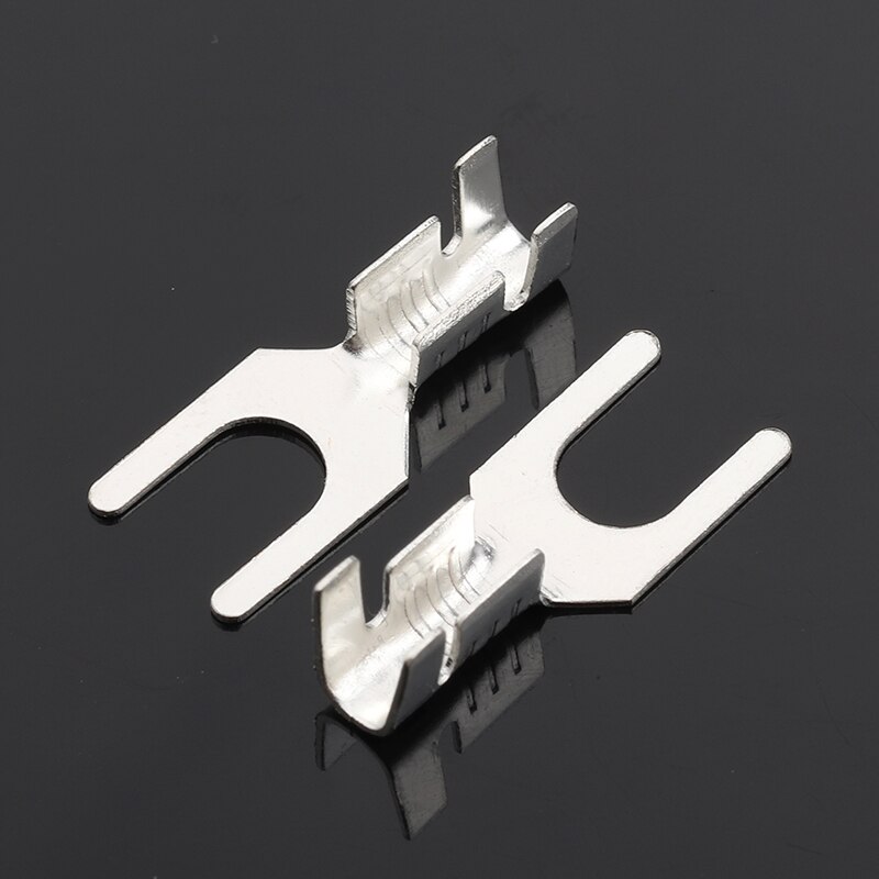 100Pcs DJ4413-4.2B Crimpterminals Koude Naakt Terminal Vork Y-Type Terminals Kabel Draad Connector