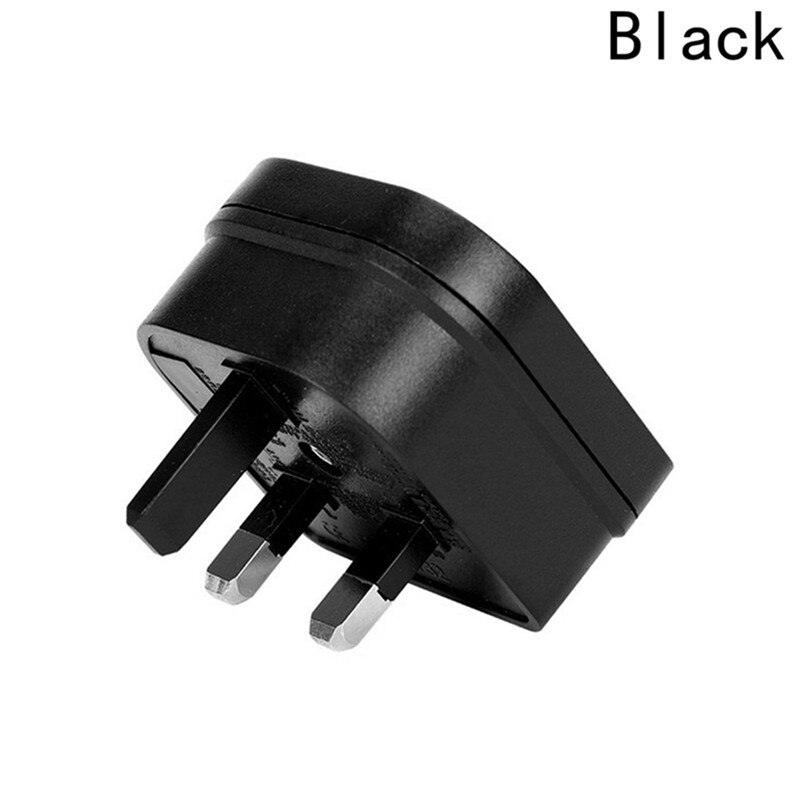 Draagbare EU Naar UK Adapter EU 2 Pin Naar UK 3 Pin Power Socket Plug Travel Adapter Converter Zwart Wit AC Power Charger Adapter: Black