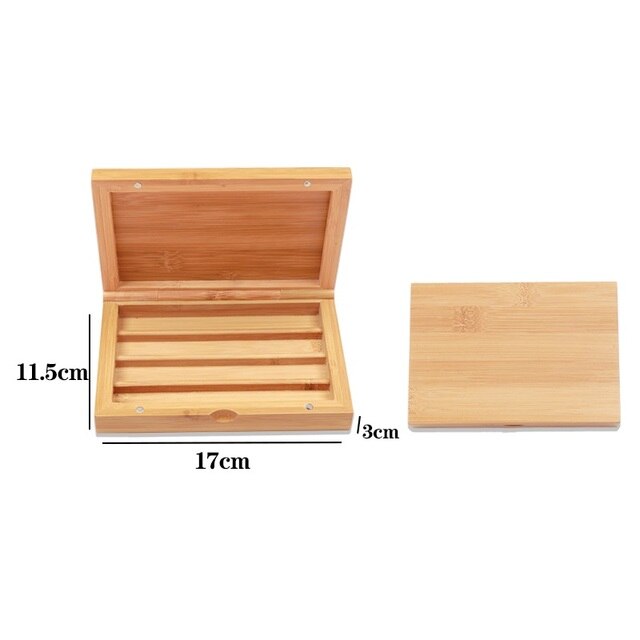 24/36 Grids Box Aquarel Verf Bamboe Houten Palet Draagbare Lege Opslag Paleta Art Supplies: C