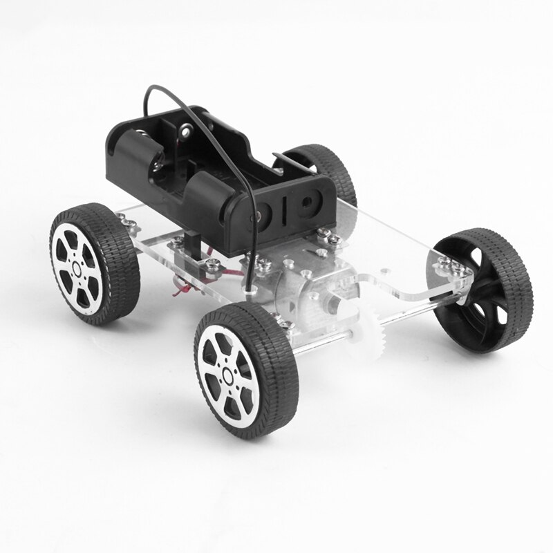 Elektrisk legetøj mini bil samling teknologi håndlavet videnskabeligt eksperiment model