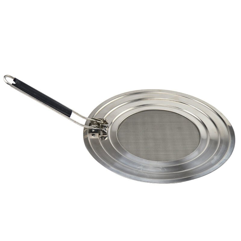Tapa de sartén para freír, tapa de cacerola, rejilla de aceite, Red de salpicaduras, tapa de wok transparente de acero inoxidable, sartén, sartén, utensilios de cocina