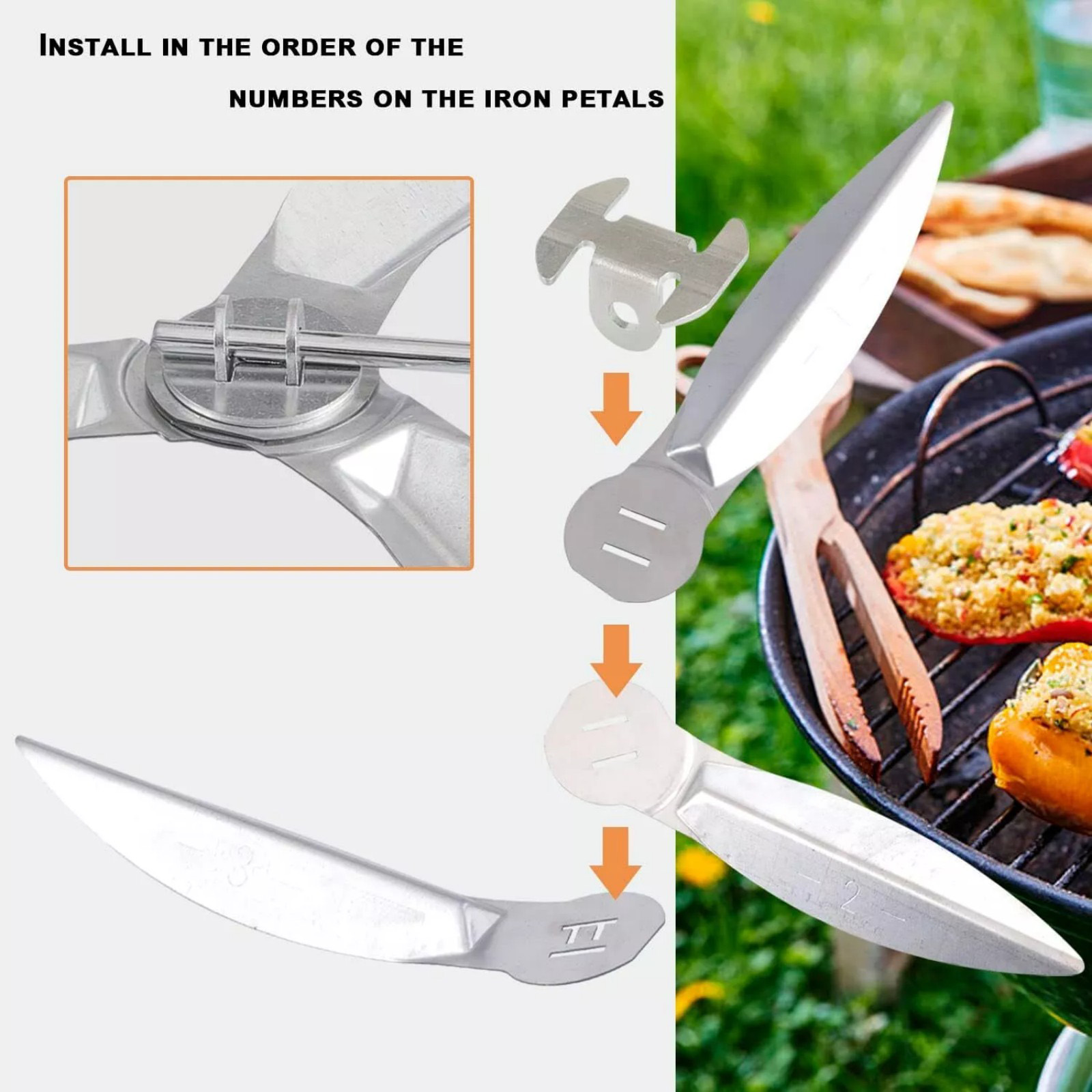 Kit de système de nettoyage à une touche pour gril de 18 à 1/2 pouces, 1 ensemble, pour Weber 90992 3618 7443 307443 Accessoire de gril à charbon de bois/grillets de bouilloire