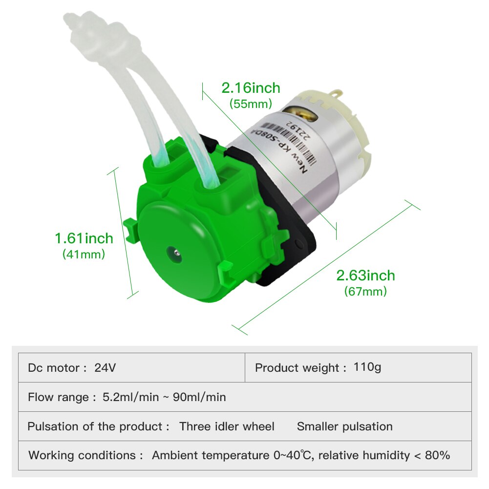 Peristaltische Pomp DC 24v DIY Huishoudelijke Mini Pomp Stille zelfaanzuigende Pomp Voor Lab Analytische