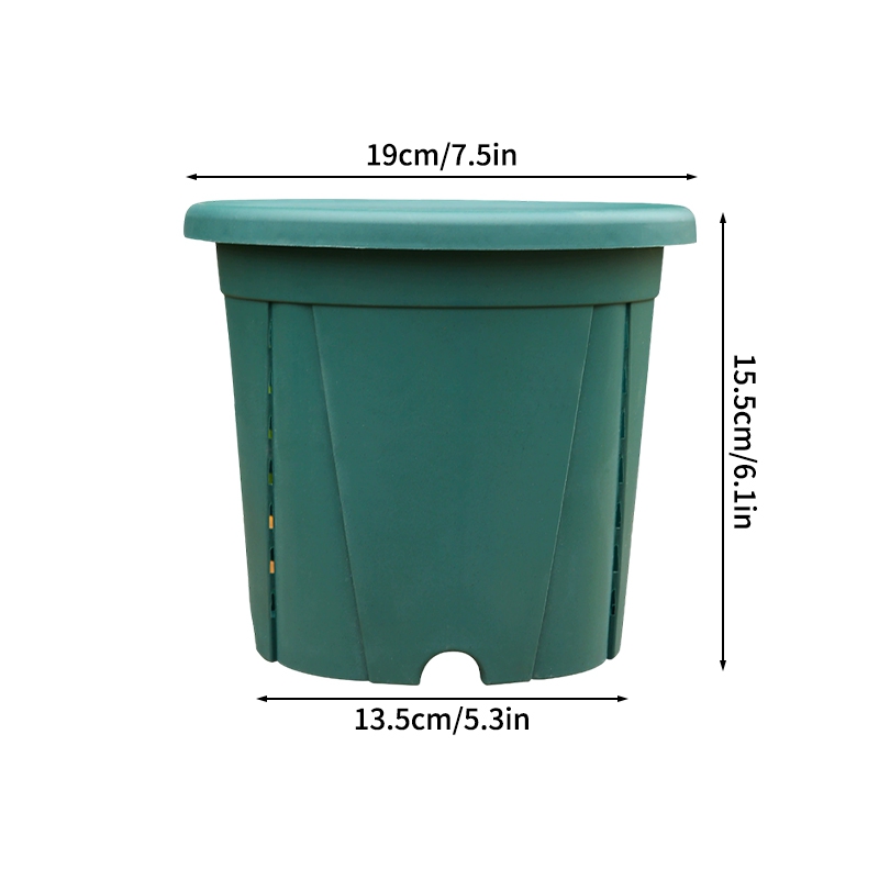 Plastic Green Plant Flower Pot Thickened Resin Gallon Pot Balcony Planting Flower Pot Root Control Breathable Seedling Planters: green
