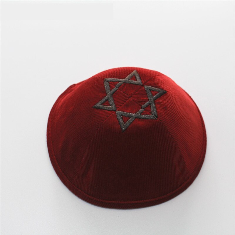 Effen Fluwelen Joodse Kippot Skullies Mutsen Joodse Cap