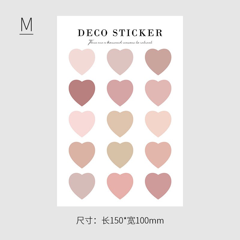 Ins Various Round Dot Label Sticker Color Morandi Photo Envelope Card Sealing Paster Stationery Notebook Diy Decorative Sticker: M