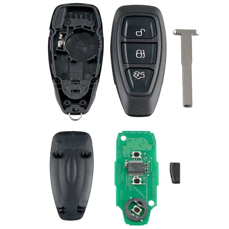 Car Smart Remote Key 3 Buttons Fit For Ford Focus C-Max Mondeo Kuga Fiesta B-Max 433Mhz