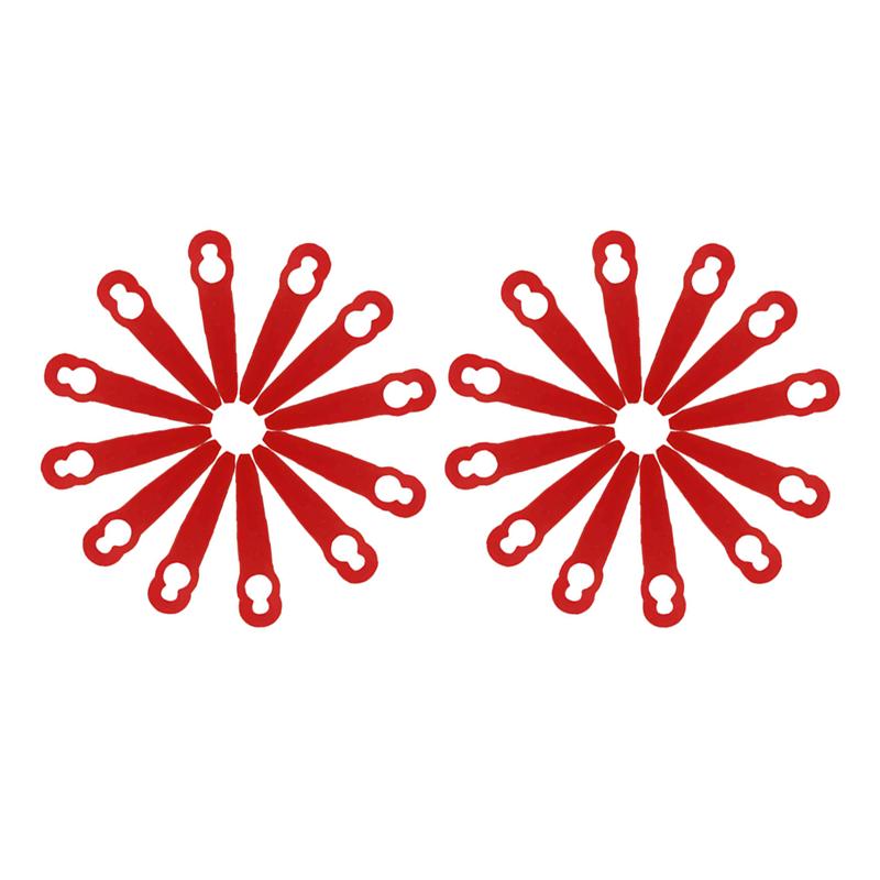 Garden Mower Blades Grass Trimmer Cutting Blade Plastic Lawnmower Blade Mower Replacement Blade Gourd Grass Trimmer Blades: 20pcs