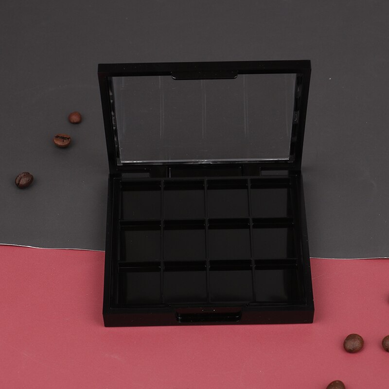12 gitter palette øjenmakeup opbevaringsboks til kvinder piger begyndere tom øjenskygge skål gør det selv øjenskygge