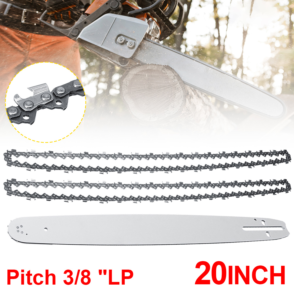 20 Inch Chain Saw Chain Guide Bar+1/2/3 Saw Chains 3/8 76DL 63" For STIHL MS290 MS291-310-340-360-380-391-440 Garden Tool