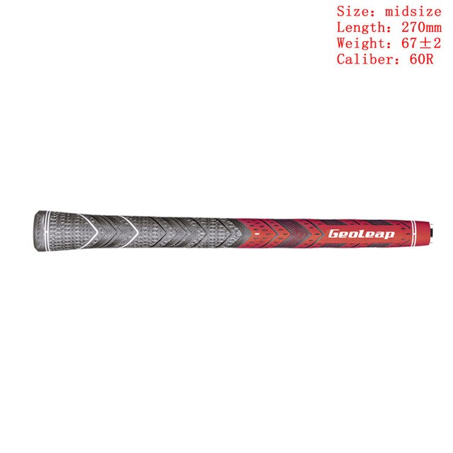 Golf irons Grip Midsize and standard Multicompound Golf club Grips Carbon Yarn 8pcs/l: red midsize