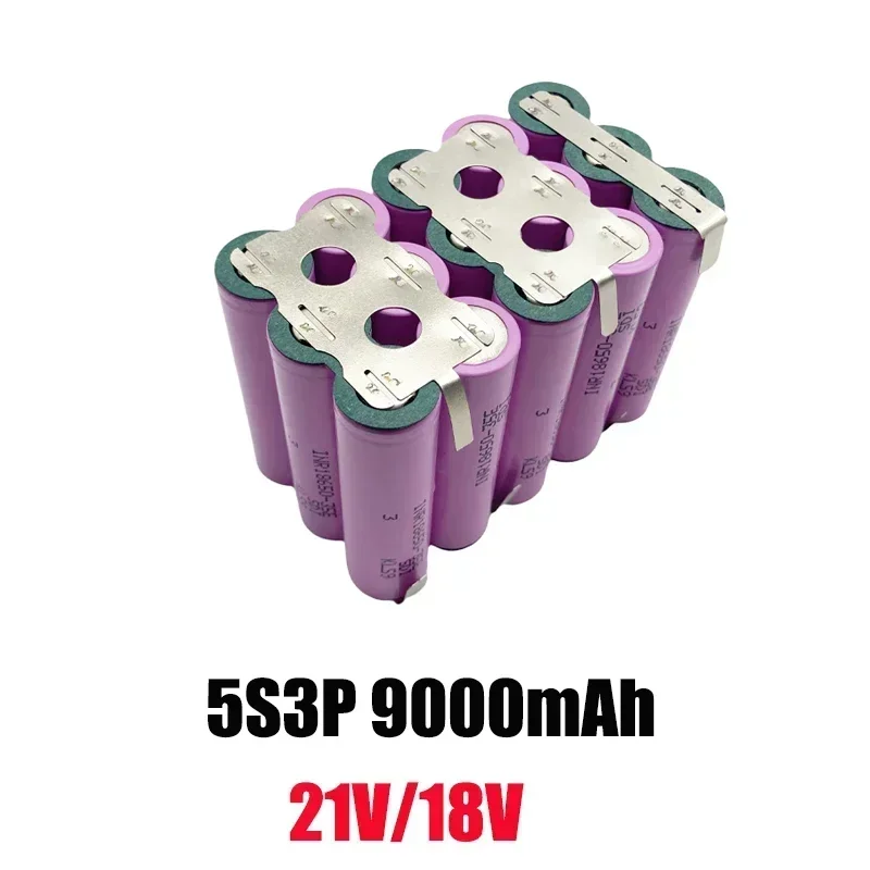 5S2P 3S1P 5S3P 4S1P 5S1P 6S1 6S2P18650 3,7 V 8,4 V 12,6 V 16,8 V 21V 18V 25,2 V batería de herramienta de taladro eléctrico: Morado