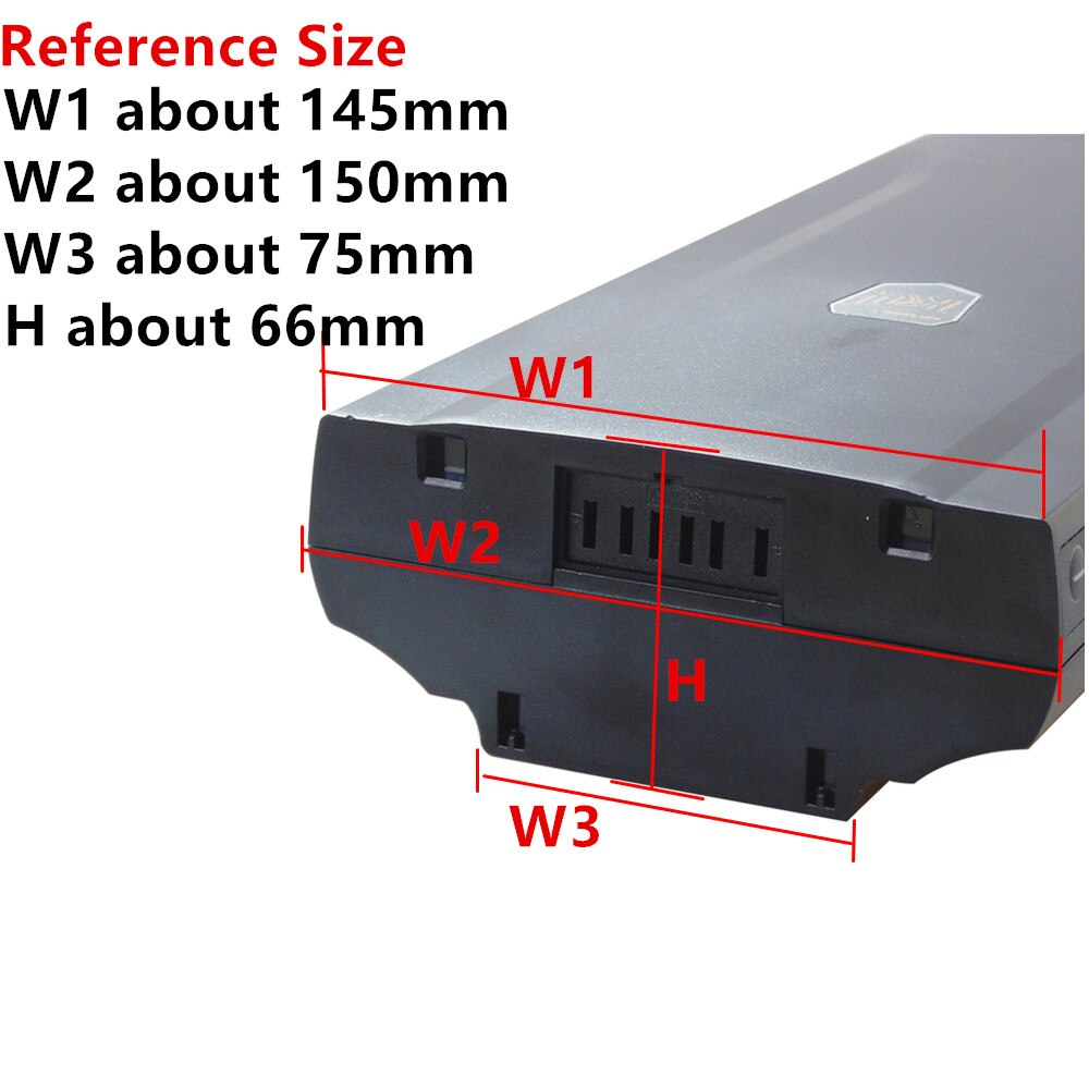 36V 37V 48V City Bike Hinten Rack Träger Ebike Batterie Box 18650 Zellen für Ersetzen Phylion XH370-13J wand-ES Batterie Fall