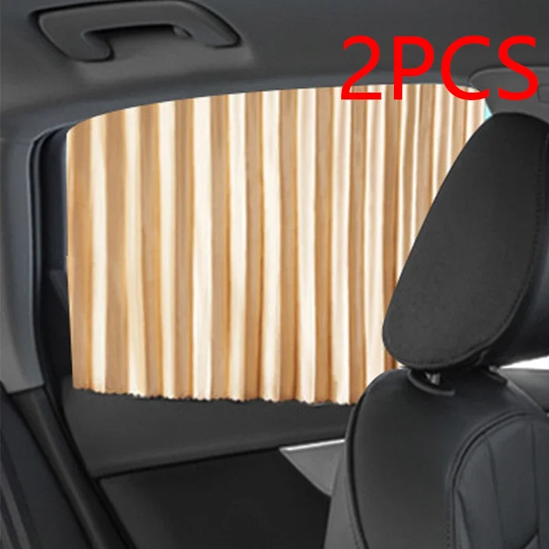 2PCS Magnetic Car Sunshade Window Curtain Auto Window Sun Shade Privacy Sun UV Protection Window Shield Car Interior Accessories: Lavender