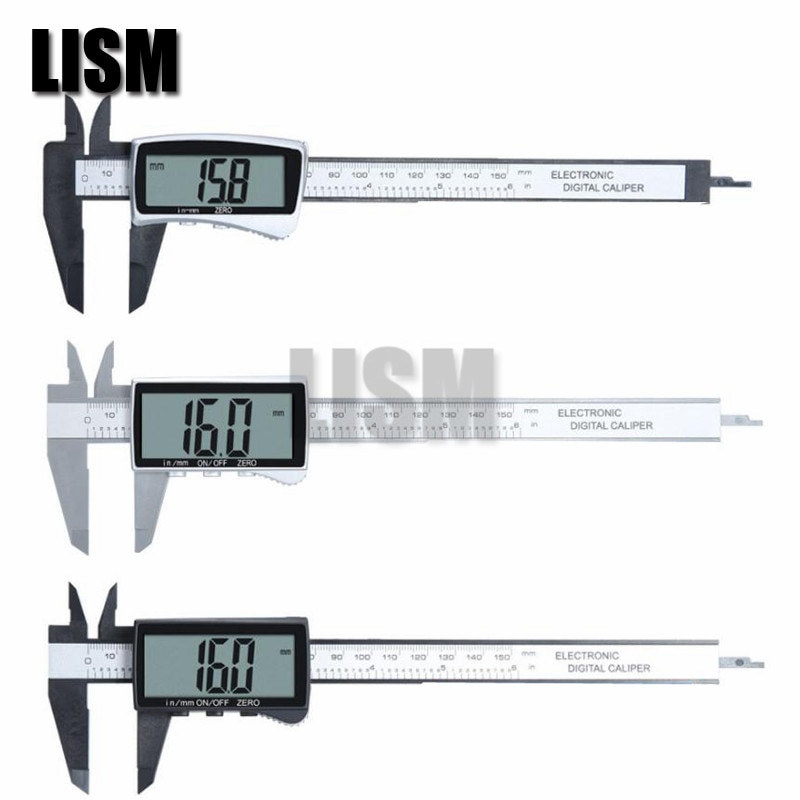 3 styles electronic digital display vernier caliper Inch/Metric Conversion 6Inch 0-150mm HD full-screen caliper measurement tool