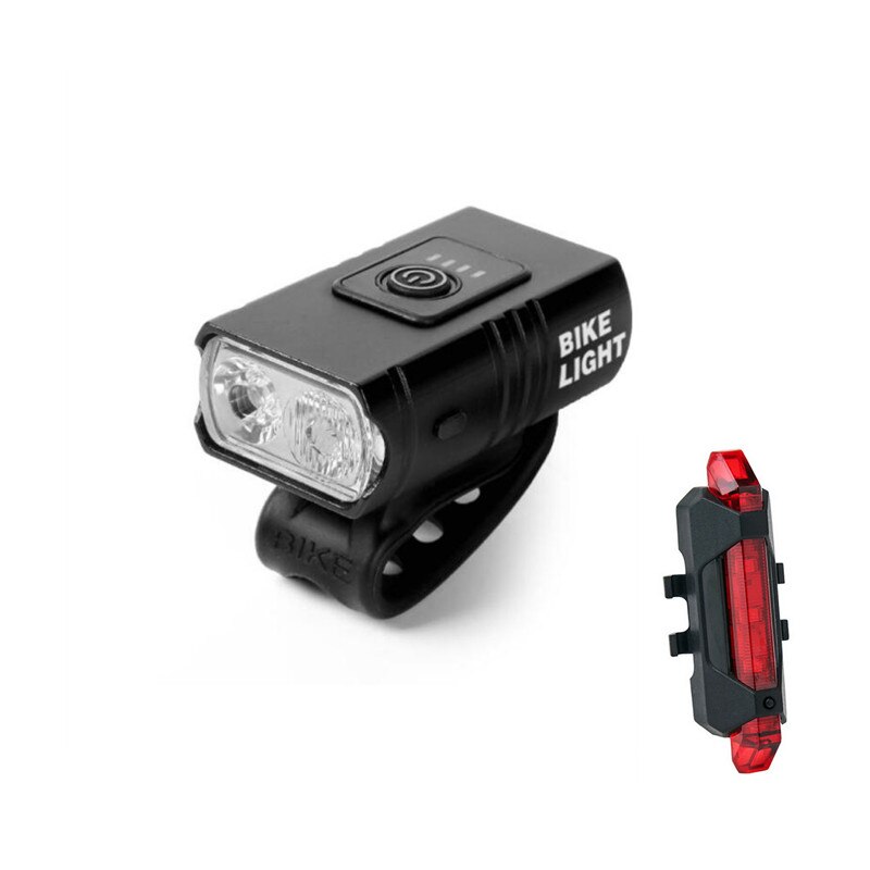 Luce Della Bicicletta - Luce Della Bicicletta A LED 4 in 1 con Corno