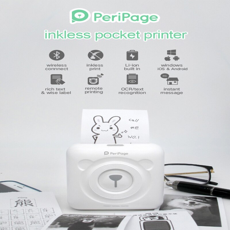 Draagbare Smart Photo Mini Printer Bluetooth Thermische Printer Label Memo Ontvangst Instant Sticker Kleine Foto Printer Tool
